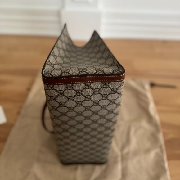 Gucci Brown GG Supreme Monogram Medium Padlock Tote - Picture 8 of 12